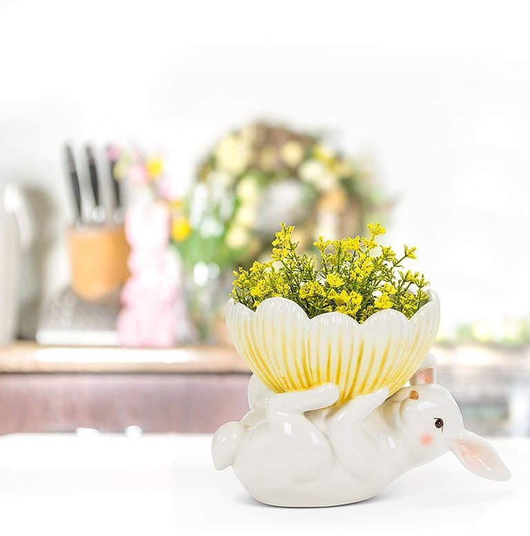 Abbott Abbott Rabbit with Flower Planter - Little Miss Muffin Children & Home