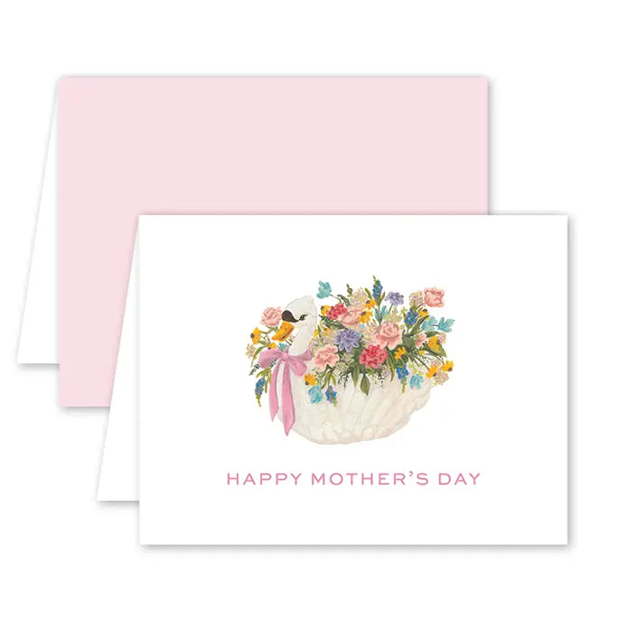 Dogwood Hill Swan Blooms Mother's Day, Single Card - Little Miss Muffin Children & Home