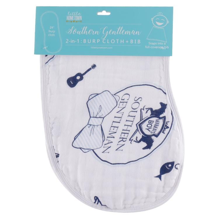 Little Hometown Southern 2 In 1 Burp Cloth And Bib - Little Miss Muffin Children & Home