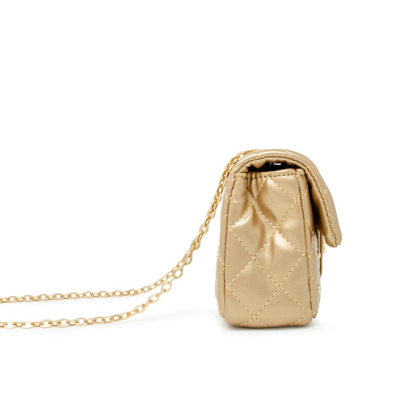 Zomi Gems Zomi Gems Classic Quilted Stud Handbag in Gold - Little Miss Muffin Children & Home