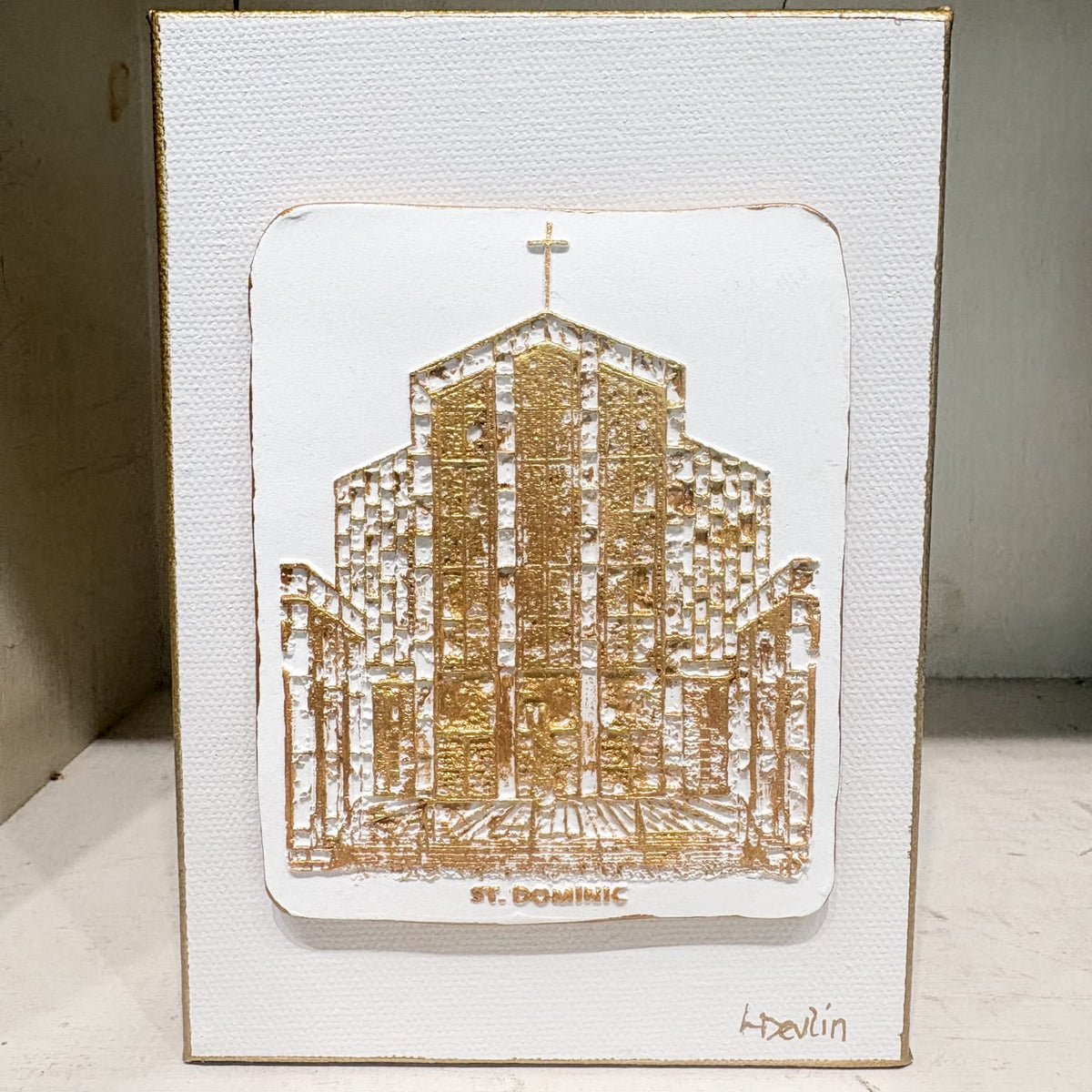 Lisa Devlin Designs St Dominic Church Clay Piece on Canvas - Little Miss Muffin Children & Home