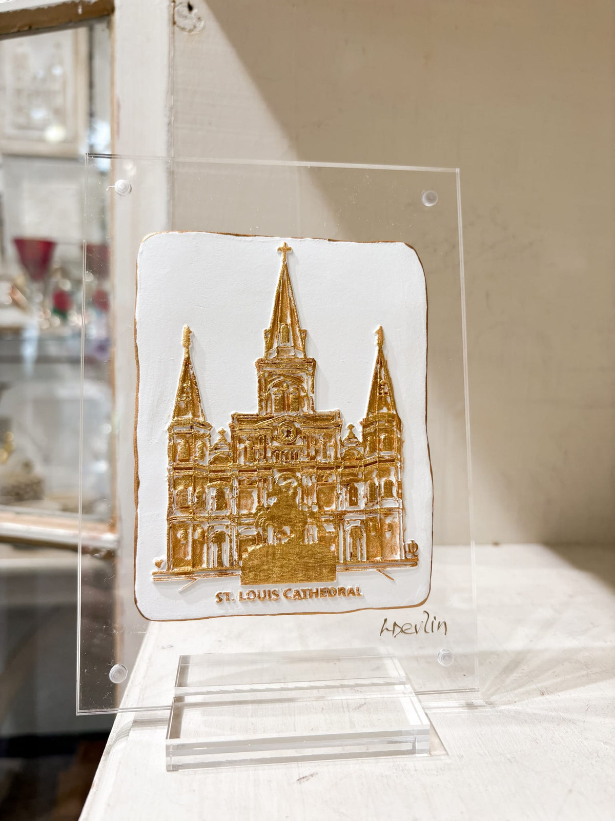 Lisa Devlin Designs Cathedral Clay Piece on Acrylic - Little Miss Muffin Children & Home