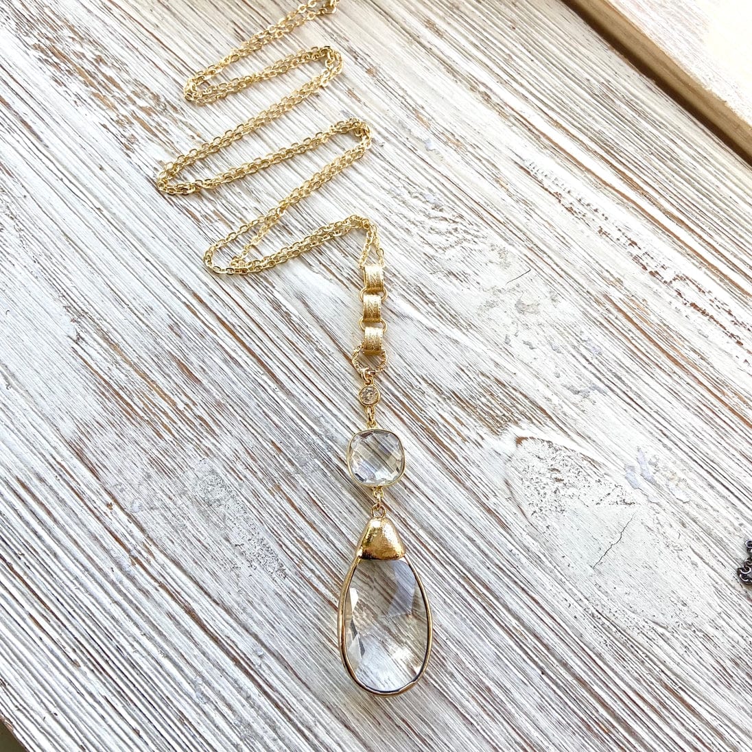 VB&CO Designs Handmade Jewelry Chandelier Necklace Vintage Boutique Salon Jewelry Artisan, Gold - Little Miss Muffin Children & Home