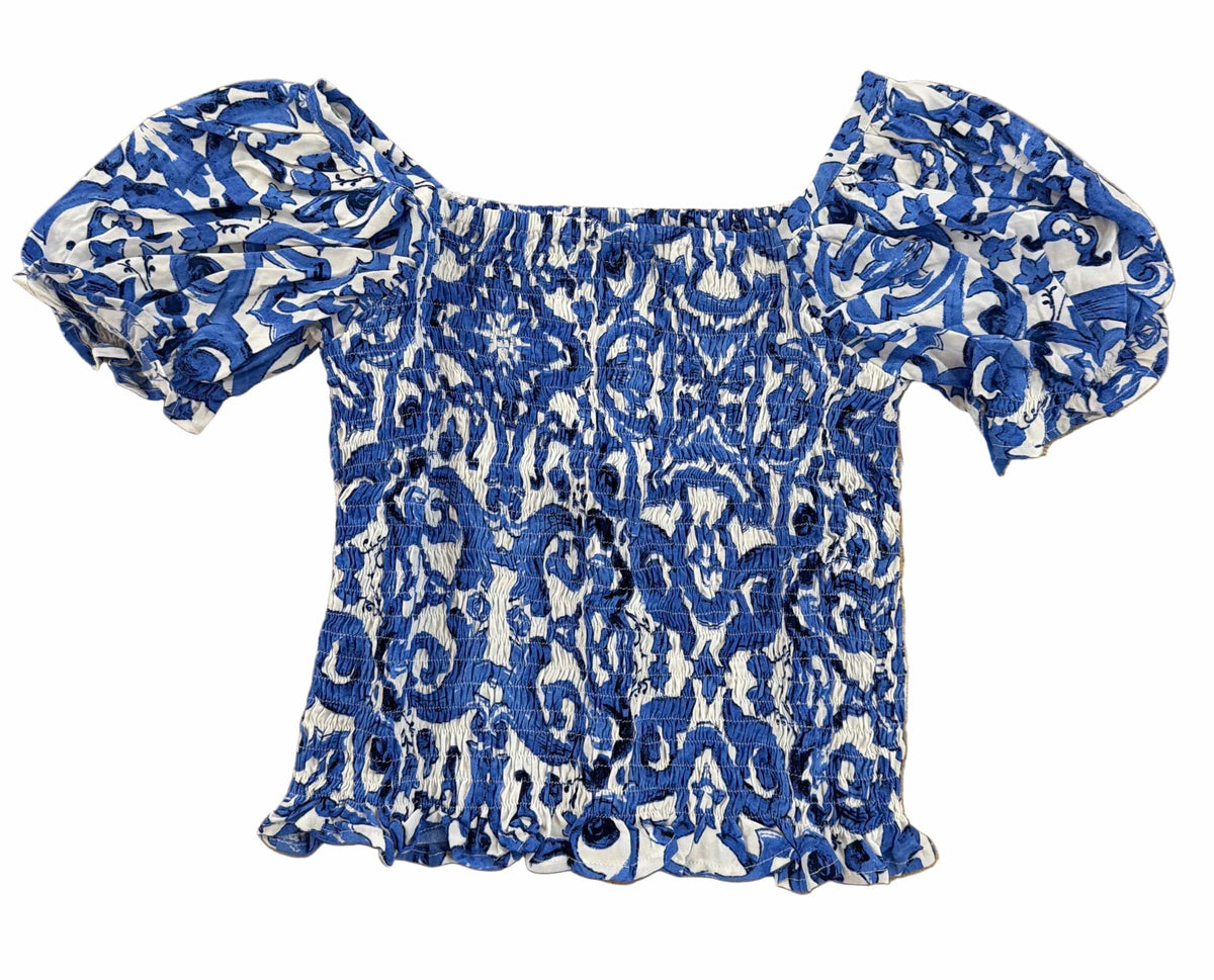 Joyous and Free Royal Tile Amor Top - Little Miss Muffin Children & Home