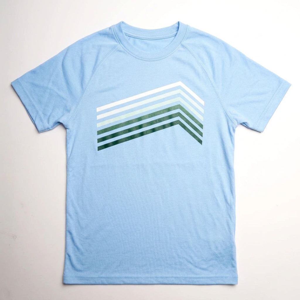 Tulane sport stripe dry fit tee for kids