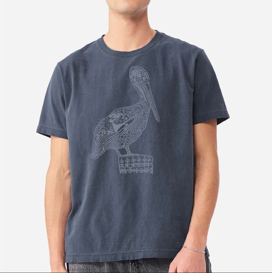 Washed Navy Pelican Gulf Coast Graphic Tee