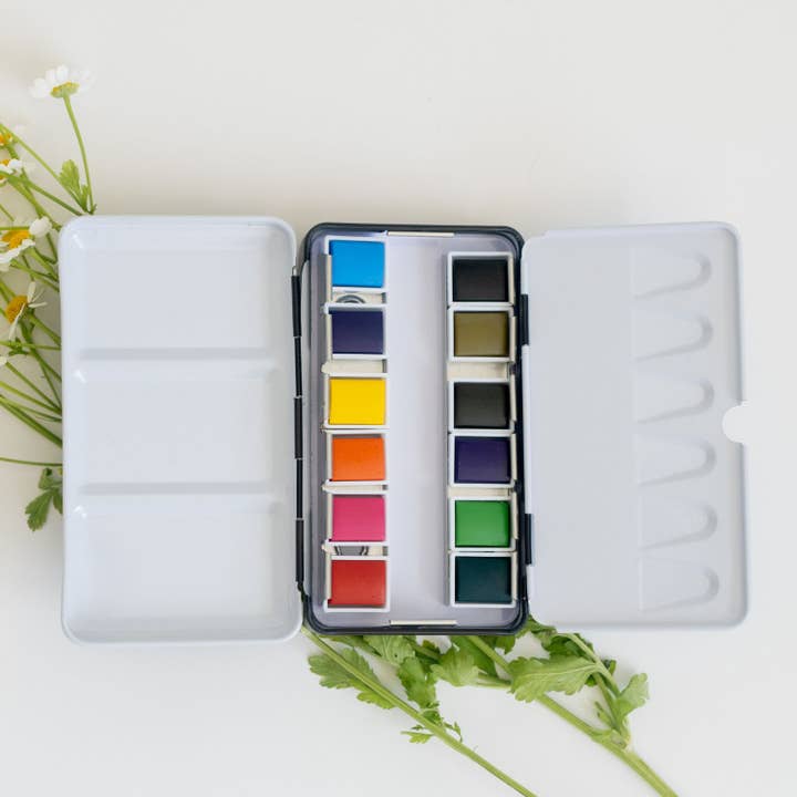 Bailey Rae Studio 12 Color Mini-Travel Watercolor Paint Palette - Little Miss Muffin Children & Home