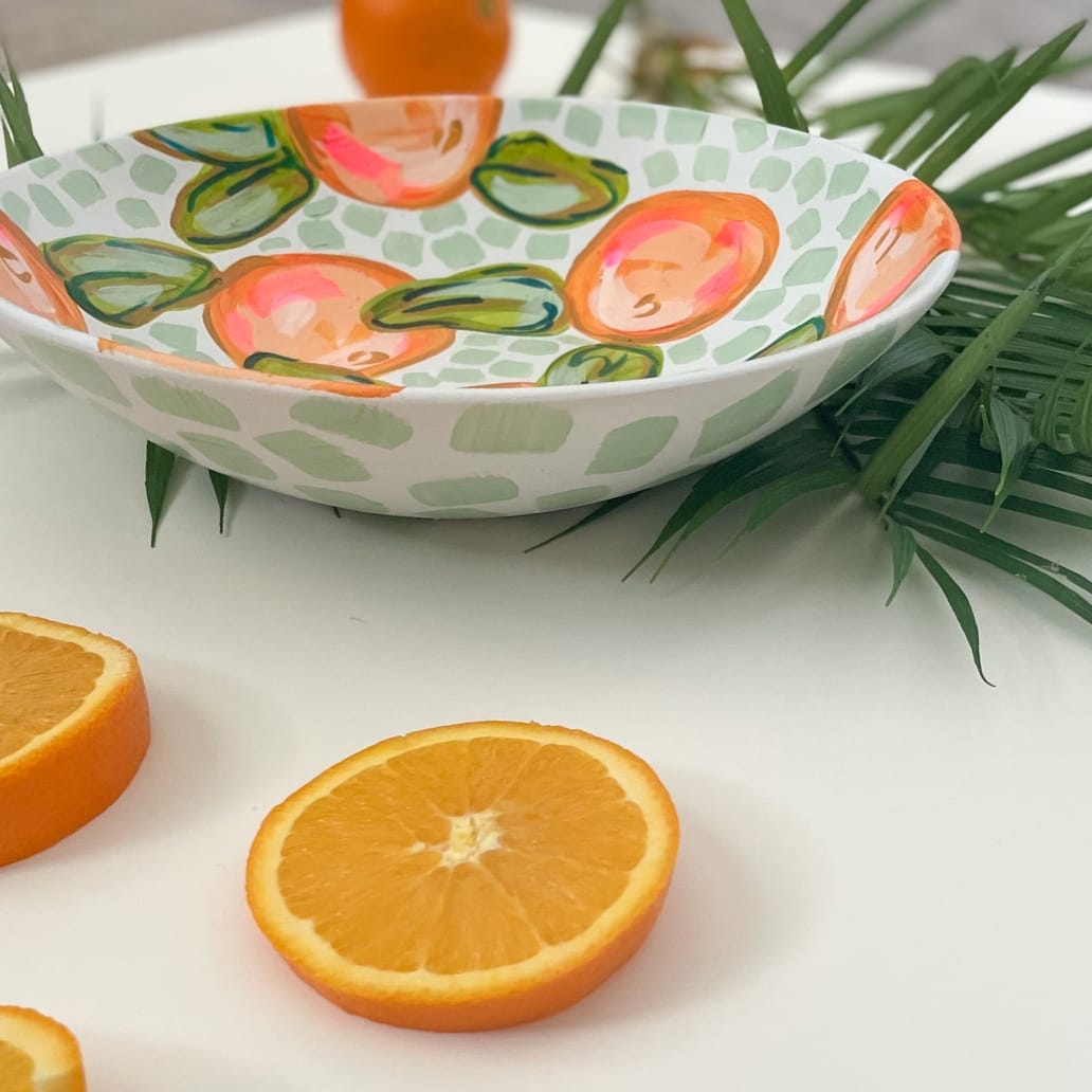 Jessica Reynolds Art A Bowl Full of Oranges Decorative Platter - Little Miss Muffin Children & Home