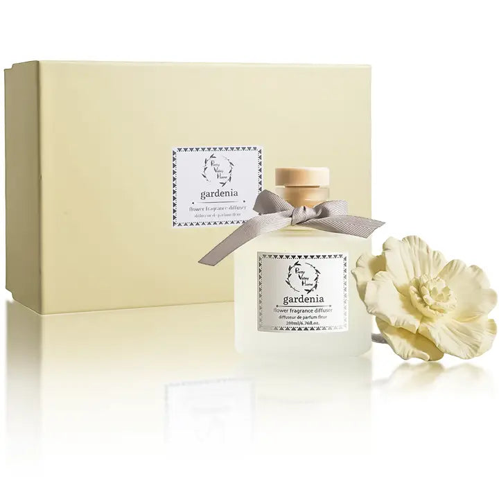 Pretty Valley Home Gardenia Diffuser Set with Yellow Ceramic Flower - Little Miss Muffin Children & Home
