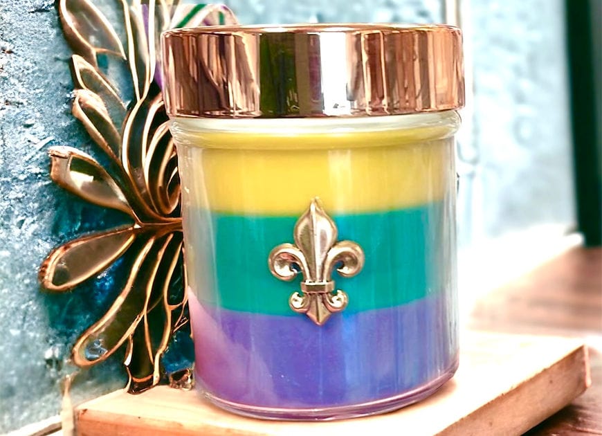 Southern Lights Southern Lights Mardi Gras Triple Layer Candles in King Cake Scent - Little Miss Muffin Children & Home