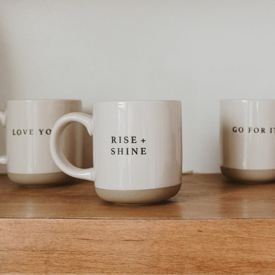 Sweet Water Decor Sweet Water Decor CM097 Rise + Shine 14oz Stoneware Style Coffee Mug - Little Miss Muffin Children & Home
