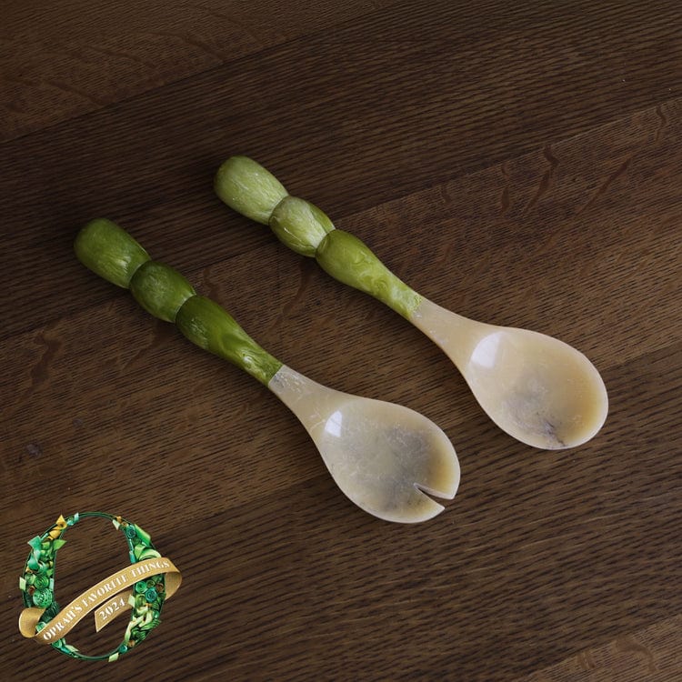 Beatriz Ball Beatriz Ball Resin Rio Bubble Salad Servers, Green - Little Miss Muffin Children & Home