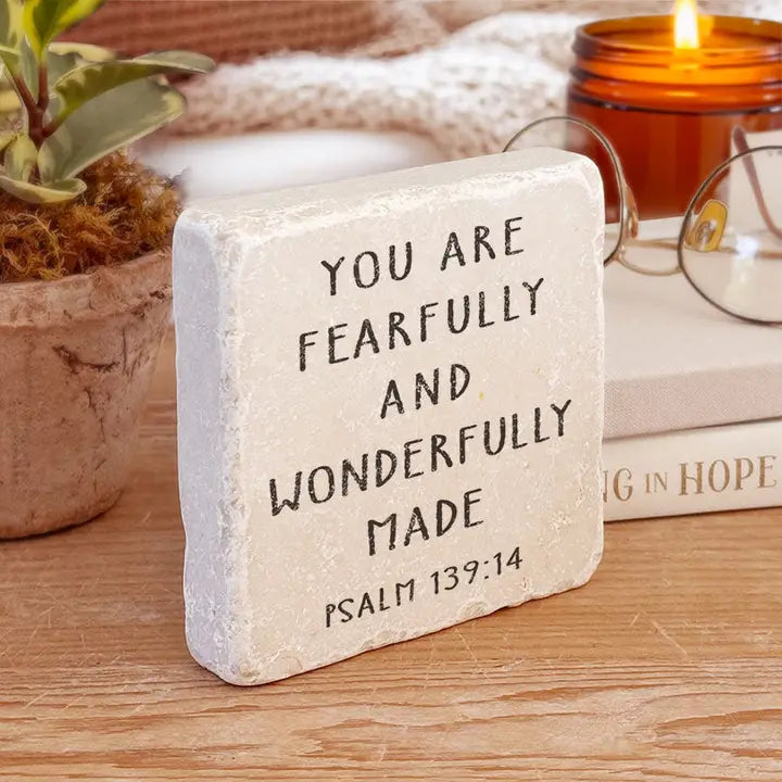 Psalm 139:14 Small Stone Block