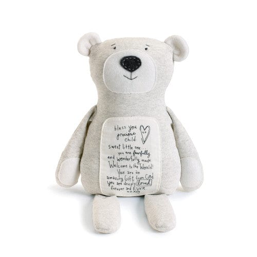 Demdaco Poetic Threads Light Gray Bear - Little Miss Muffin Children & Home