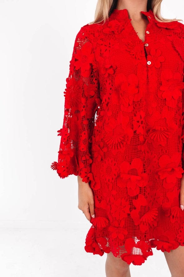 J.Marie Collections J.Marie Collections The Seraphina Dress in Red - Little Miss Muffin Children & Home
