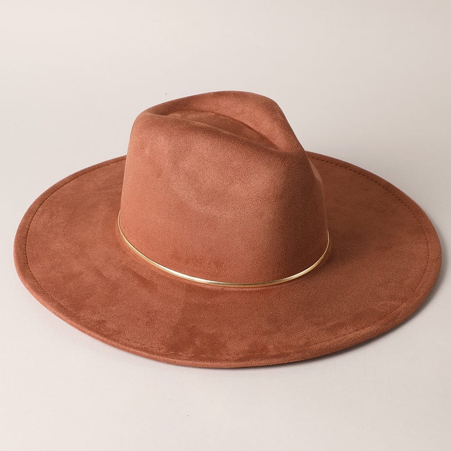 Fashion City Suede Fedora Hat in Brown - Little Miss Muffin Children & Home