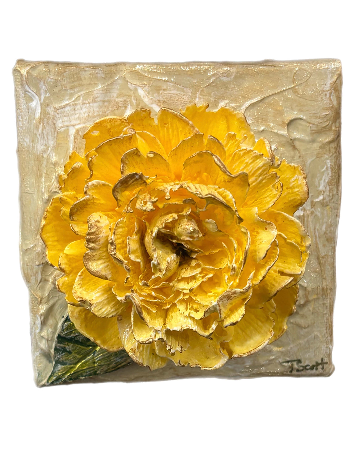 TamScottArt 4x4 Clay Yellow Carnation Artwork - Little Miss Muffin Children & Home