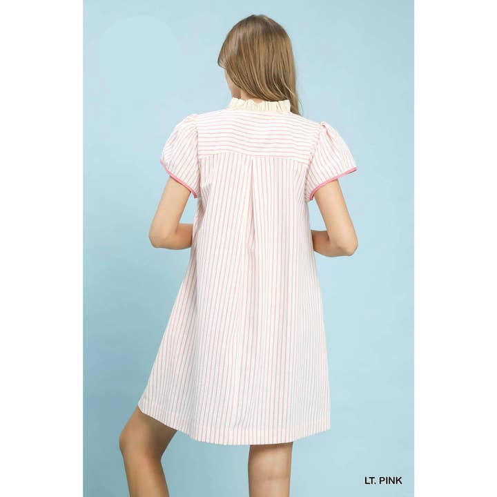Style USA Striped Floral Applique Shift Dress - Little Miss Muffin Children & Home