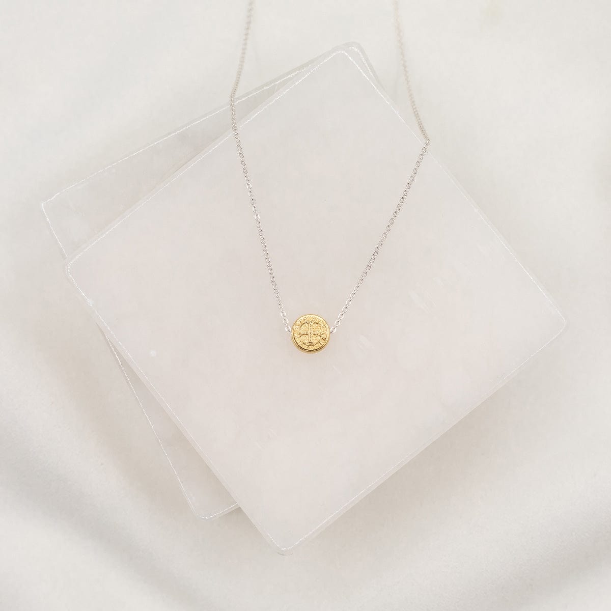 My Saint My Hero Benedictine Petite Necklace - Little Miss Muffin Children & Home