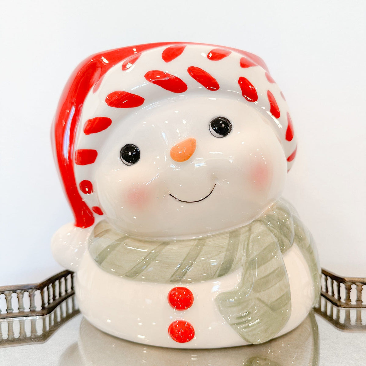 Creative Co-op Stoneware Santa Head Planter, Holds 5" Pot - Little Miss Muffin Children & Home