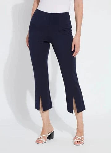 Chantae Split Ankle Kick Flare in True Navy by Lysse