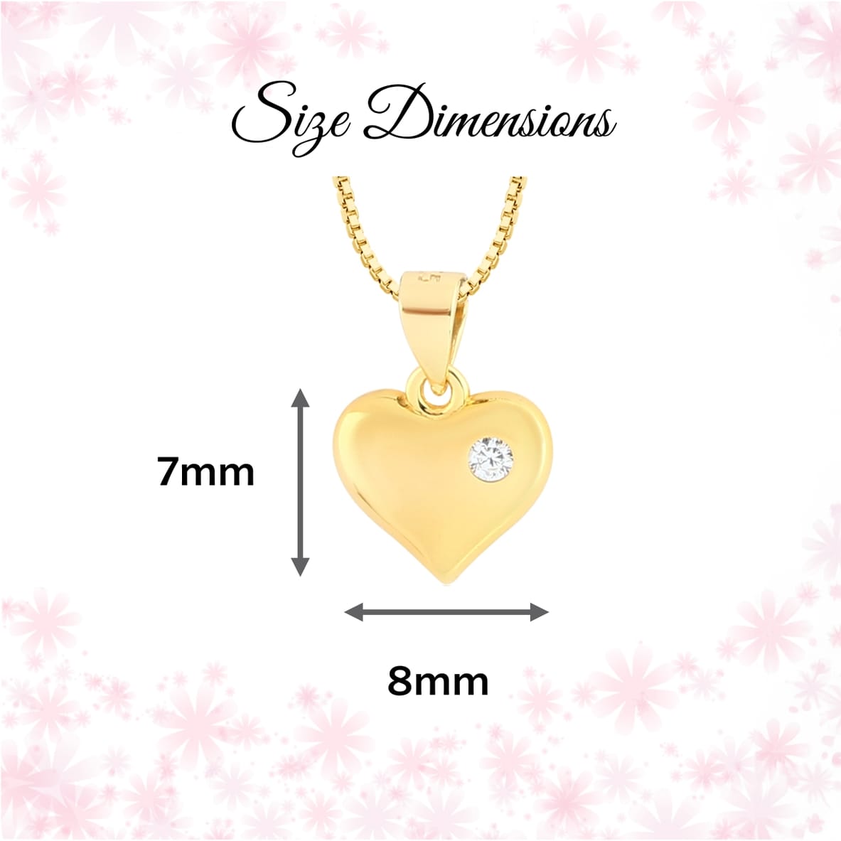 Cherished Moments Girl’s 14K Gold-Plated Silver Puff Heart 14" Necklace - Little Miss Muffin Children & Home