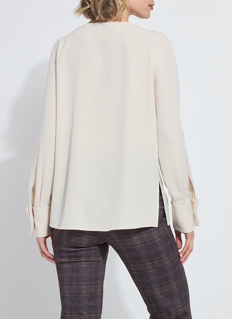 Silky Cream Talita French Cuff Blouse