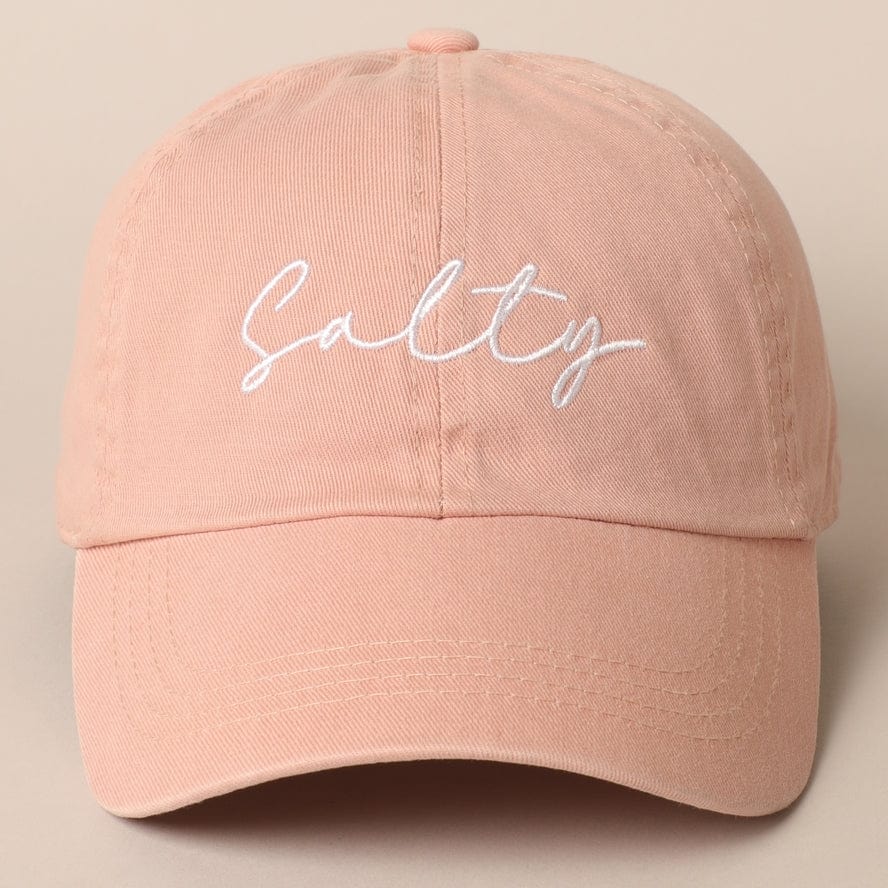 Fashion City Fashion City Salty Embroidered Baseball Cap, Dusty Pink - Little Miss Muffin Children & Home