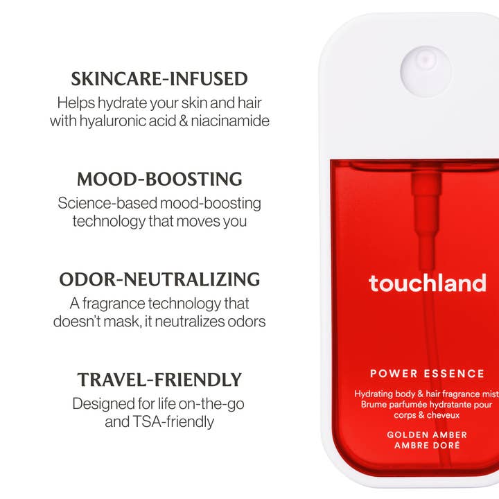 Touchland Golden Amber Power Essence Body & Hair Fragrance Mist - Little Miss Muffin Children & Home
