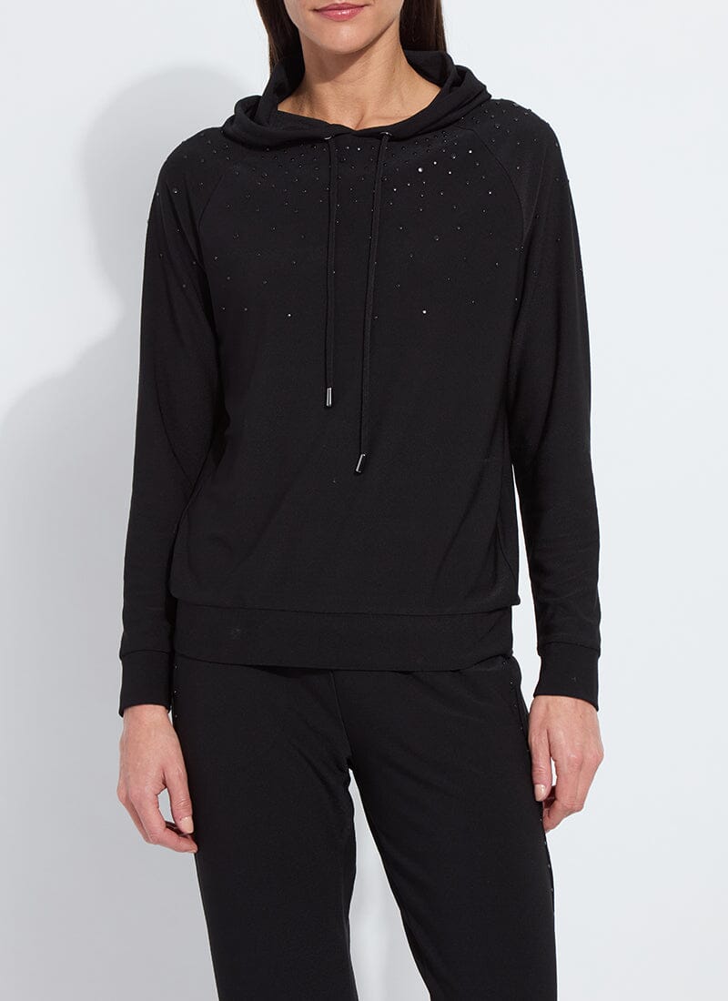 Studded Hoodie Sweatshirt black