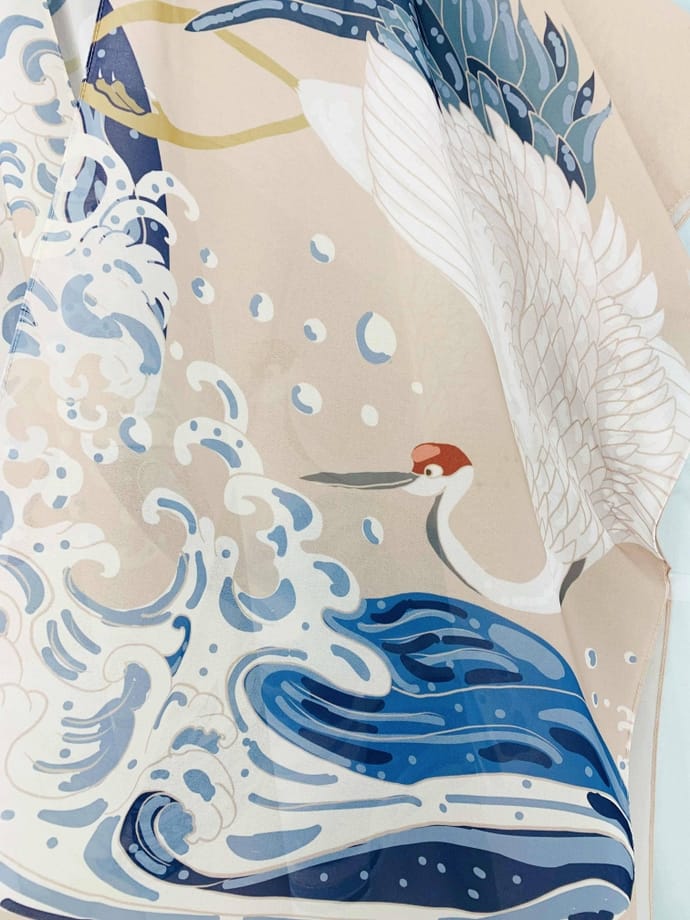 JC Sunny Fashion Japanese Crane Artwork Kimono - Little Miss Muffin Children & Home