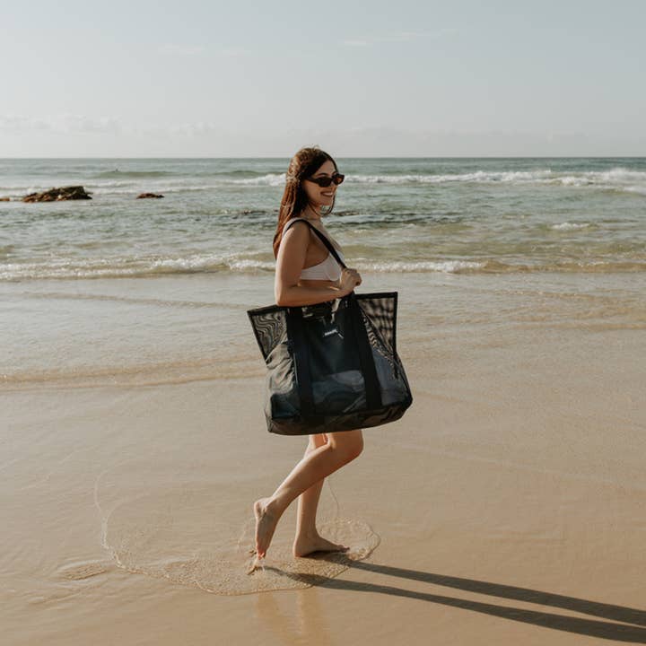 Beach Hauler™ Mini Mesh Beach Bag in Deep Sea