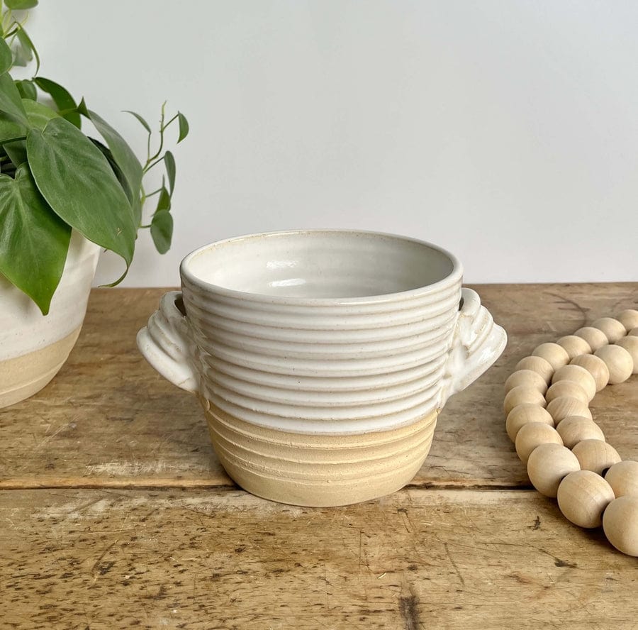 Coastal Clay Co Coastal Clay Co Bread Baker- Handmade Pottery Sourdough Summer Crock, White - Little Miss Muffin Children & Home
