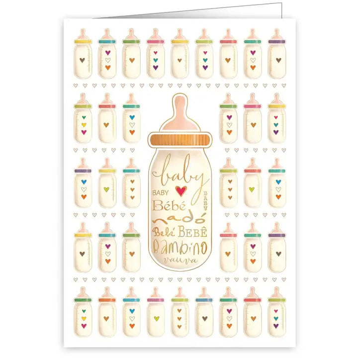 New Baby Bottle Greeting Card Quire Publishing