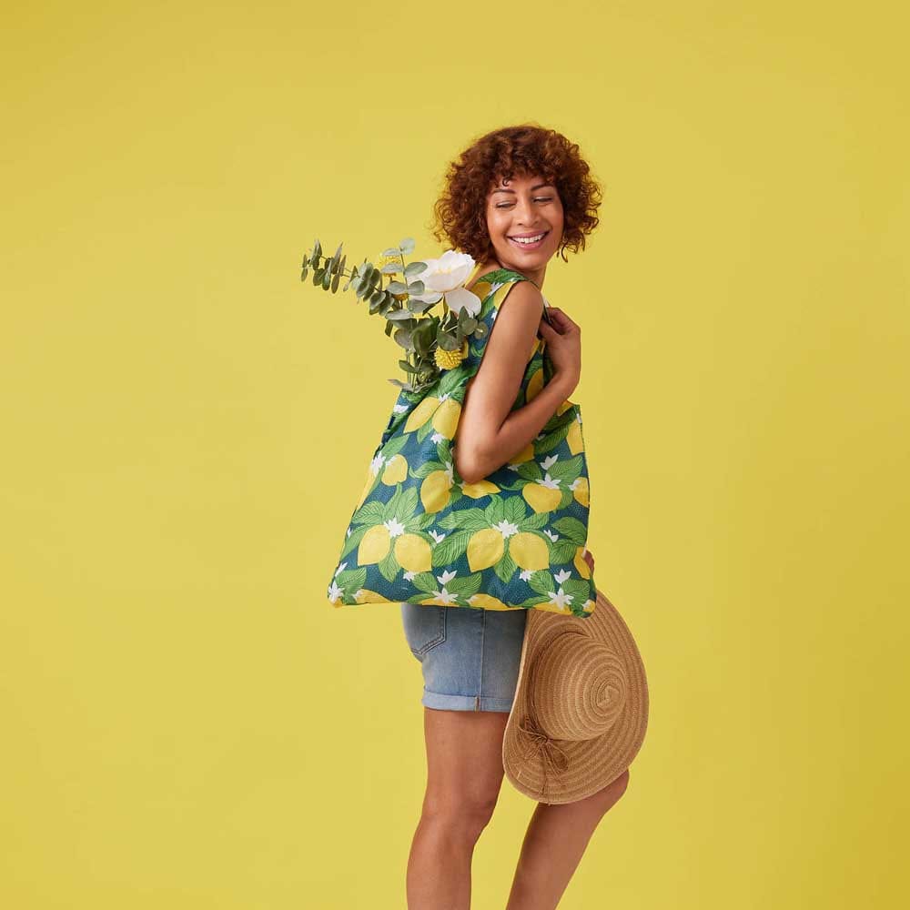 Rock Flower Paper Rock Flower Paper Vintage Lemons Blu Bag Reusable Shopper Tote - Little Miss Muffin Children & Home