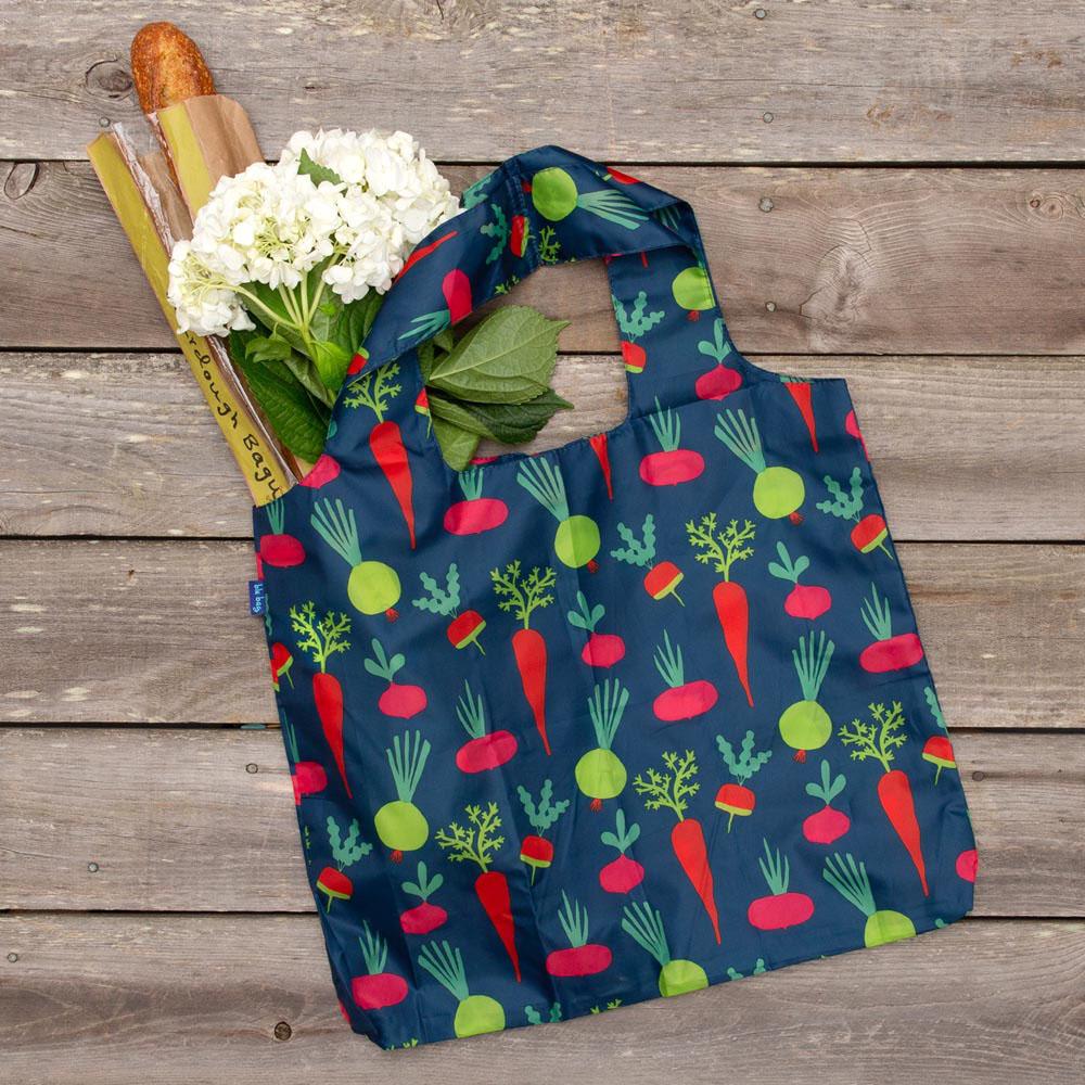 Rock Flower Paper Rock Flower Paper Root Veggies Blu Bag Reusable Shopper Tote - Little Miss Muffin Children & Home