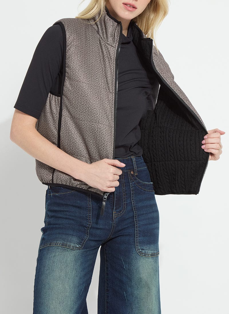 Lysse Lysse Rowyn Reversible Sleeveless Puffer Vest in Donegal Tweed - Little Miss Muffin Children & Home