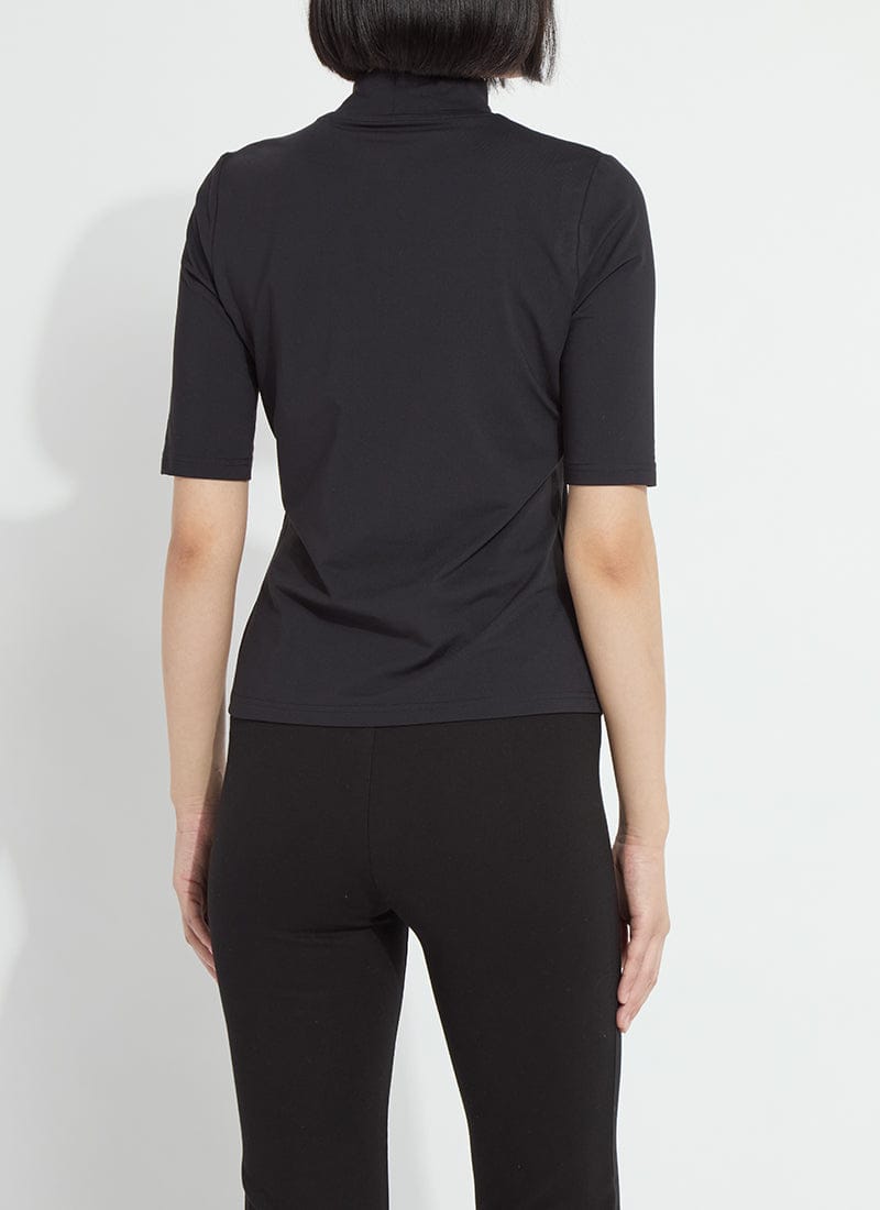 Lysse Lysse Clara Mockneck Elbow Sleeve Top in Black - Little Miss Muffin Children & Home