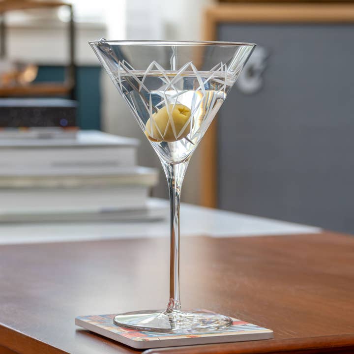 Rolf Glass Mid-Century Modern 10oz Martini Cocktail Glass - Little Miss Muffin Children & Home
