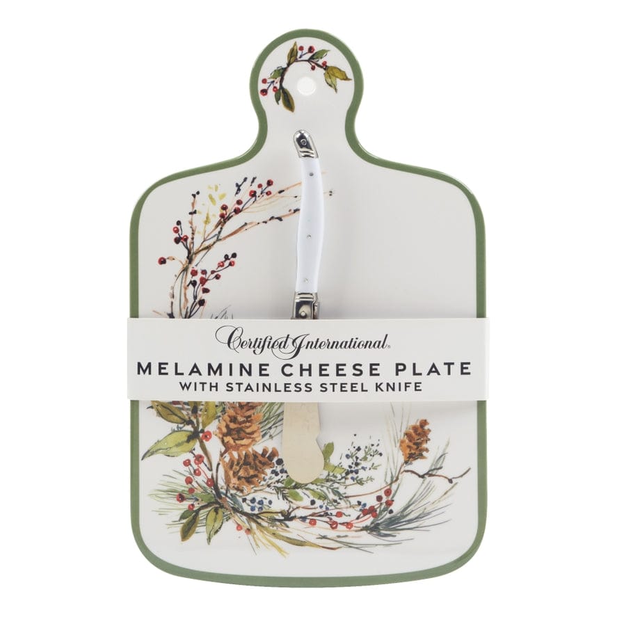Certified International Certified International "Winters Forest Christmas" Melamine Cheese Board and Stainless Steel Knife Set - Little Miss Muffin Children & Home