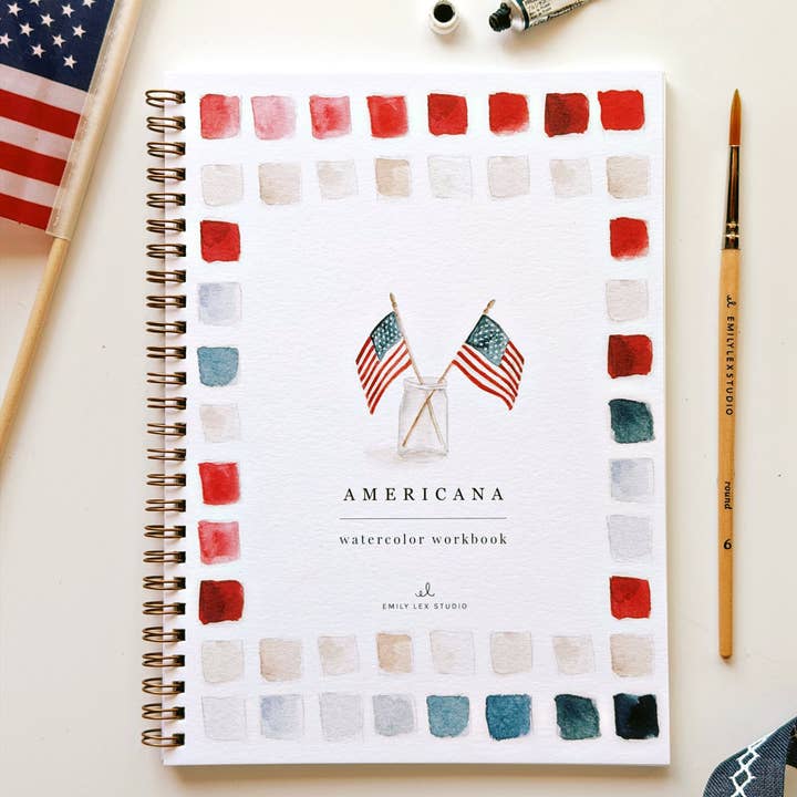 Emily Lex Studio Americana Watercolor Workbook - Little Miss Muffin Children & Home