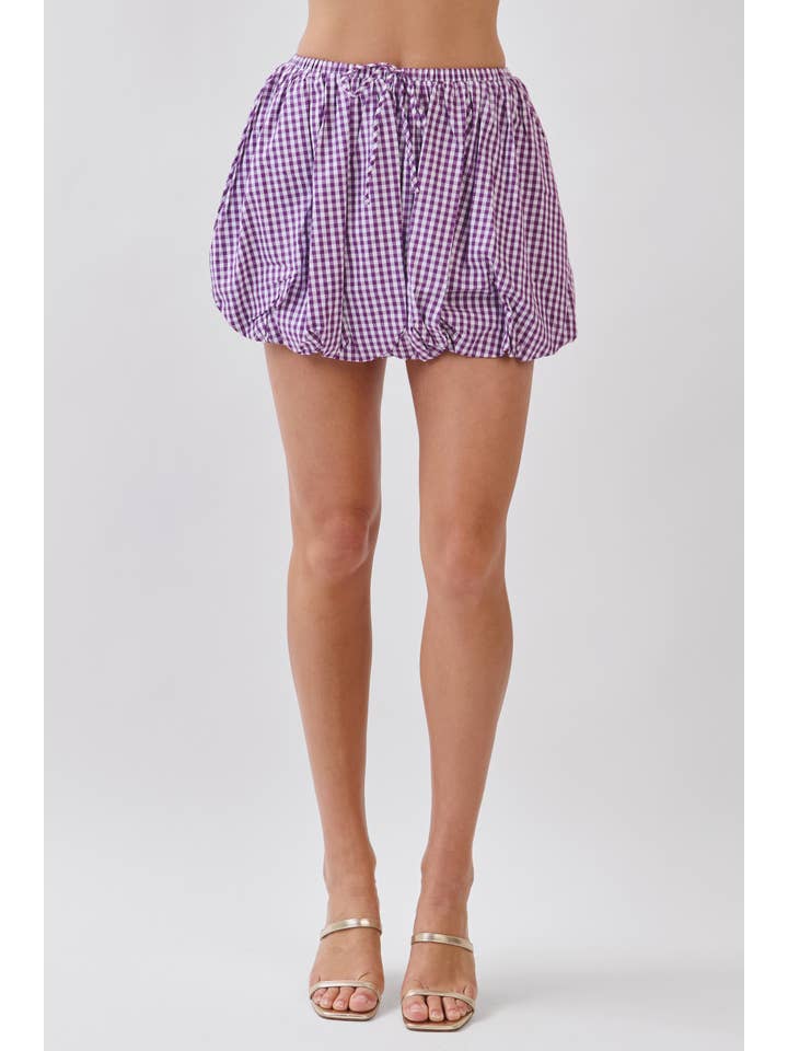 TCEC Gingham Bubble Mini Skirt - Little Miss Muffin Children & Home