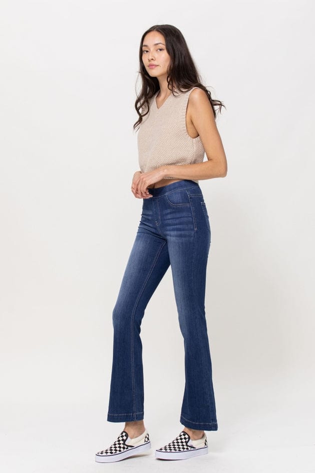 Cello Jeans Cello Dark Wash Flared Jegging (30" Inseam) - Little Miss Muffin Children & Home