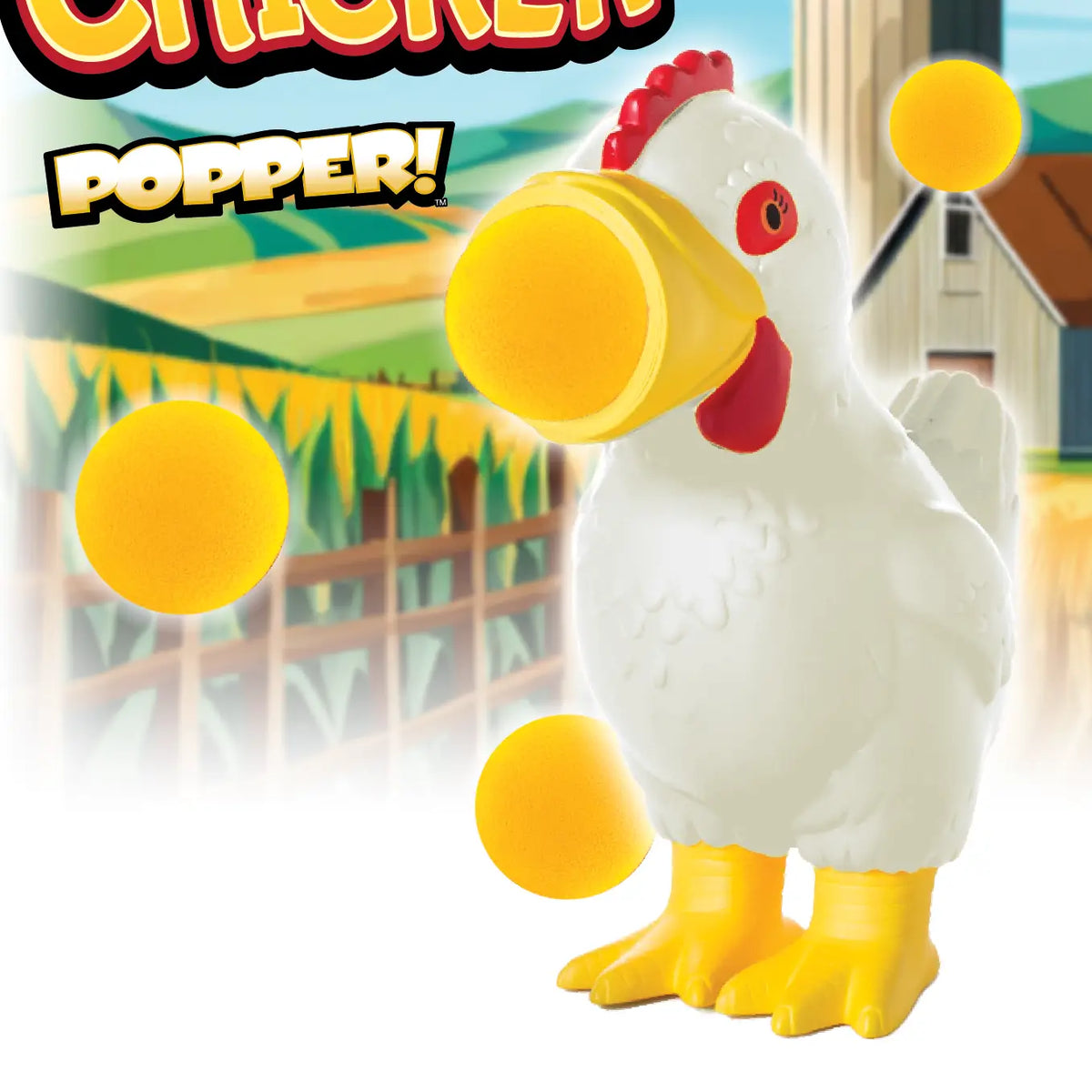 Hog Wild Toys White Chicken Popper Foam Ball Blaster - Little Miss Muffin Children & Home