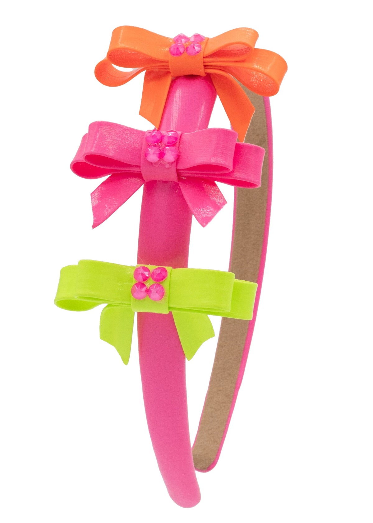 Bari Lynn Crystalized 3 Bows Patent Leather Headband - Little Miss Muffin Children & Home
