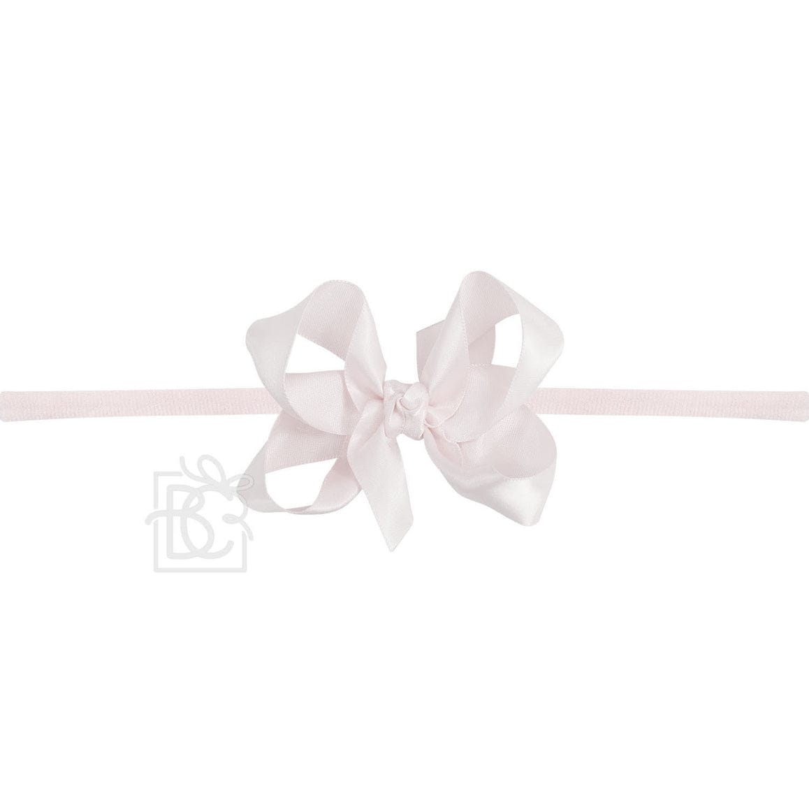 Beyond Creations Beyond Creations 1/4" Pantyhose Headband with Satin Bow, Powder Pink - Little Miss Muffin Children & Home