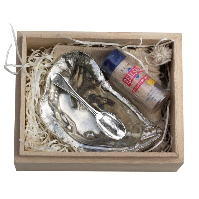 Salisbury Inc Salisbury Oyster Shell Salt Cellar, Spoon, and Salt Set - Little Miss Muffin Children & Home