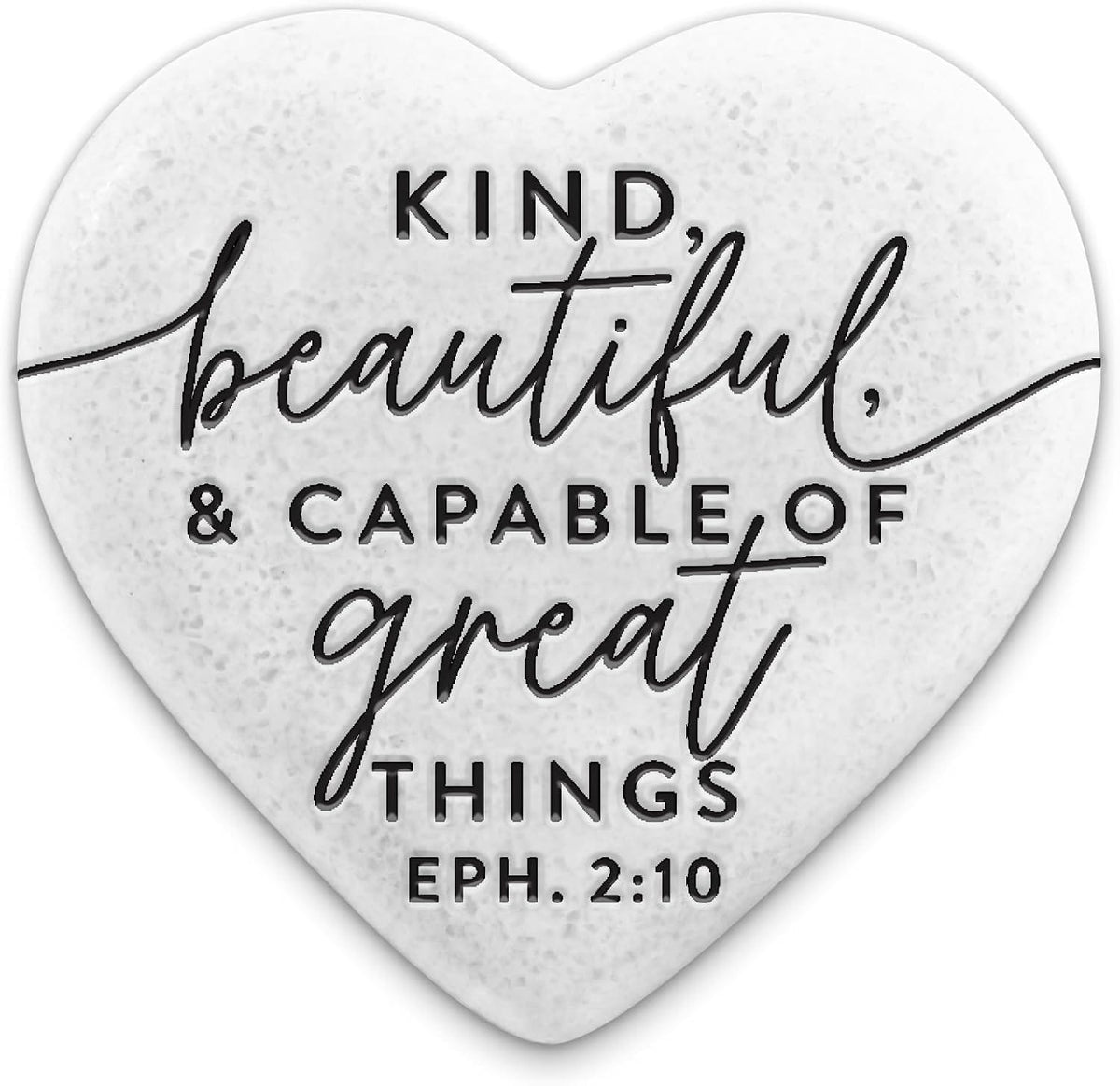 Dicksons Scripture Heart Stone with Verse: Eph. 2:10 Kind, Beautiful - Little Miss Muffin Children & Home