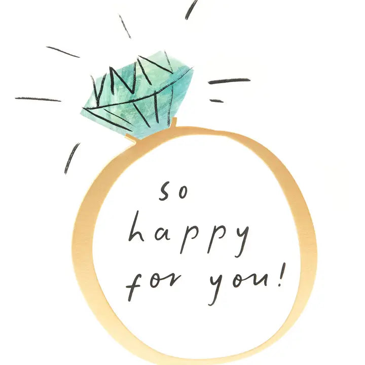Engaged Ring Greeting Card Caroline Gardner