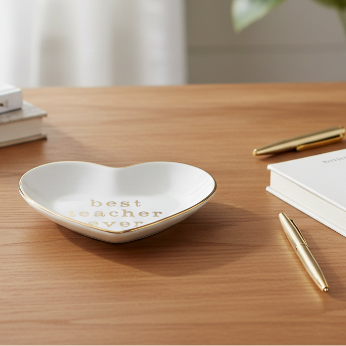 Best Teacher Ever Ceramic Trinket Dish